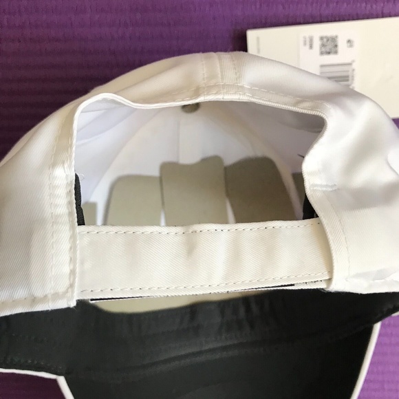Nike Men's White/Black Logo Adjustable Poly Cap Athletic Hat Streetwear Sporty - Picture 7 of 9